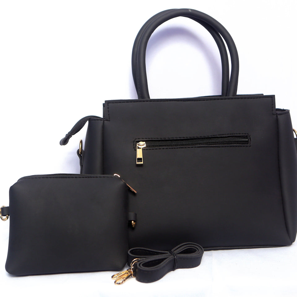 LUXURY HANDBAG WITH DETACHABLE STRAP & MINI POUCH