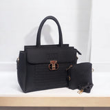 LUXURY HANDBAG WITH DETACHABLE STRAP & MINI POUCH
